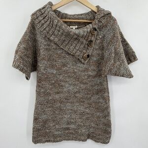 Maurices Brown Cowl Neck Y2K Sweater‎ Cozy Comfort Boho Chunk Sweater Medium